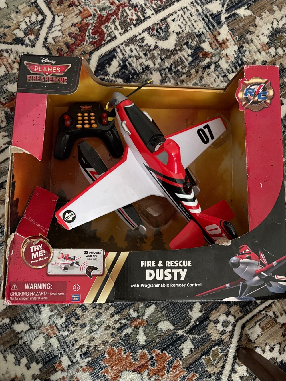 DISNEY Planes Fire & Rescue Dusty with Programmable Remote Control - Red & White